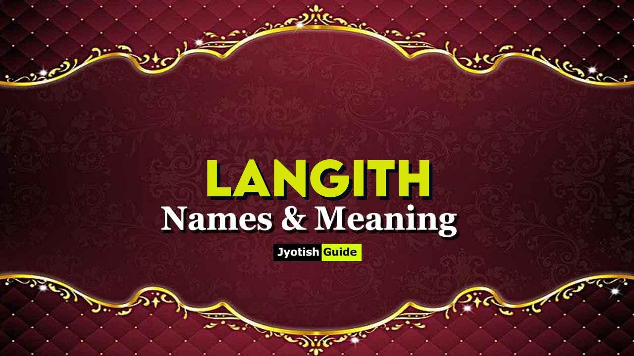langith name meaning