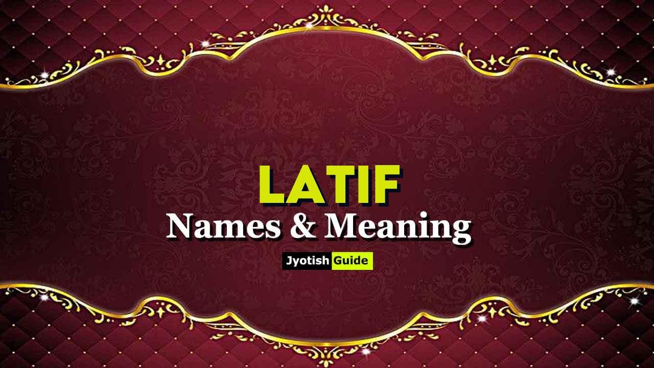 latif name meaning