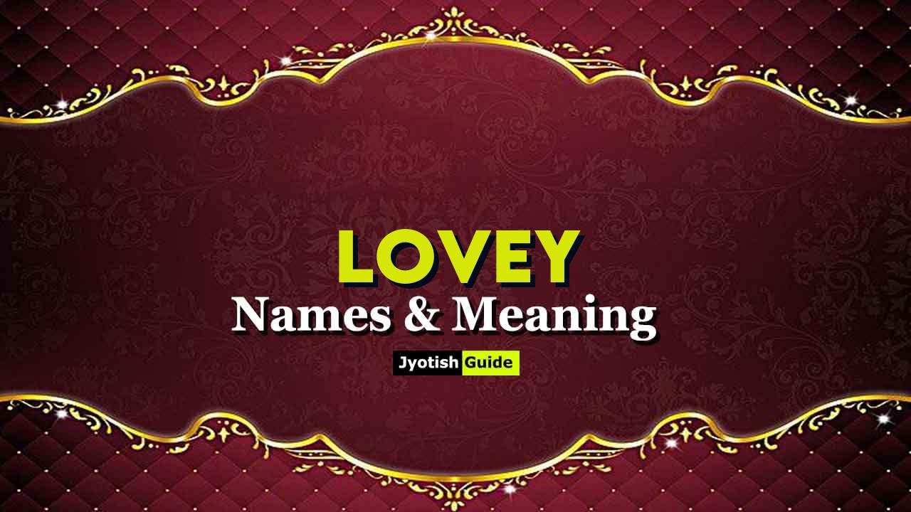 lovey name meaning