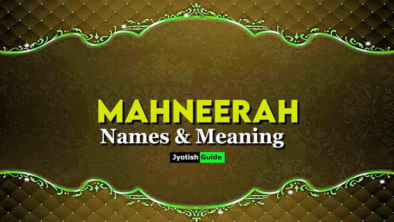 mahneerah name meaning