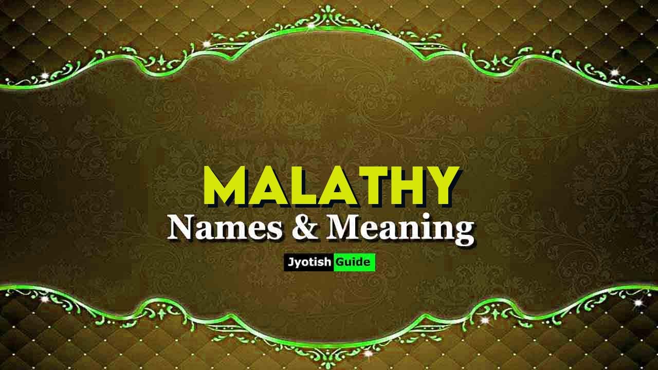 malathy name meaning