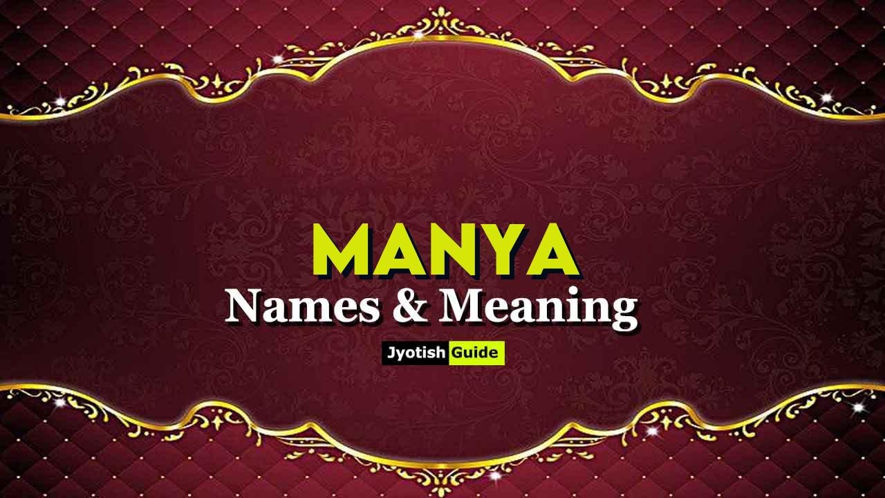 manya name meaning