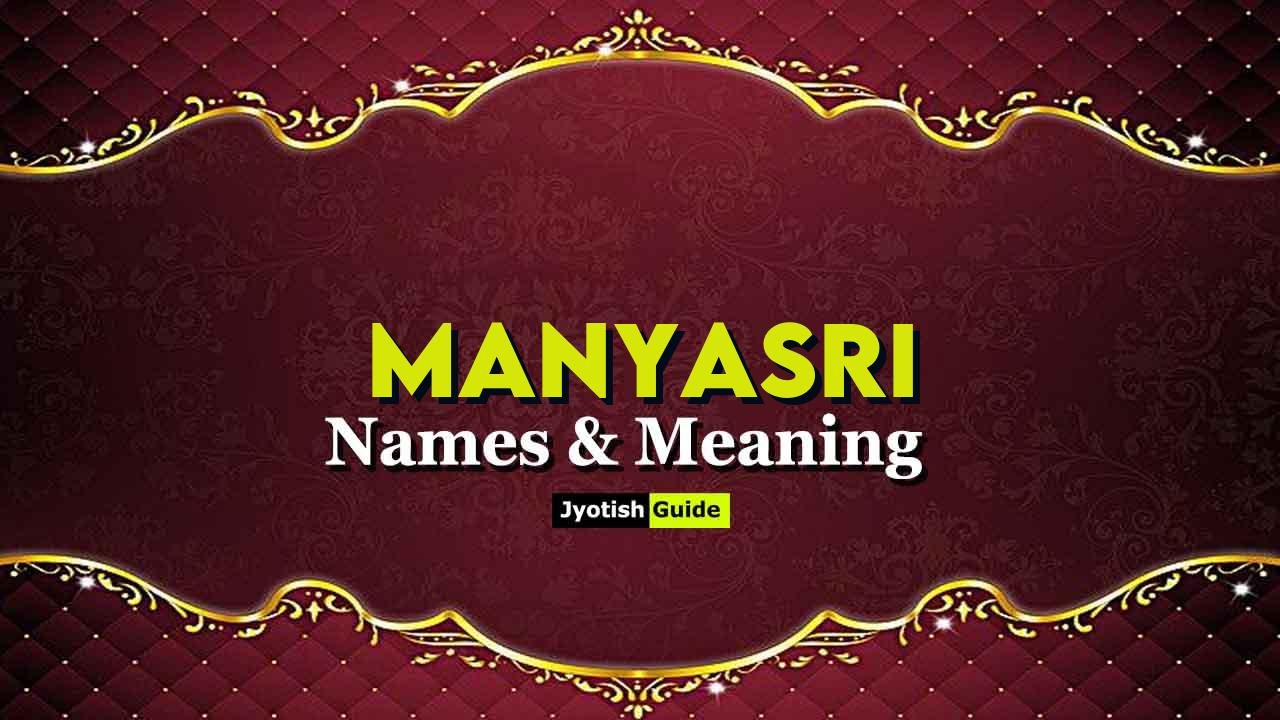 manyasri name meaning