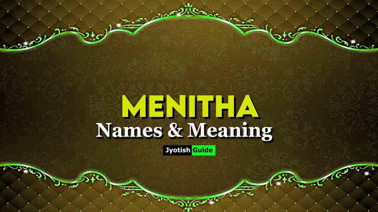 menitha name meaning