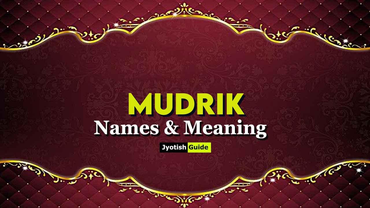 mudrik name meaning