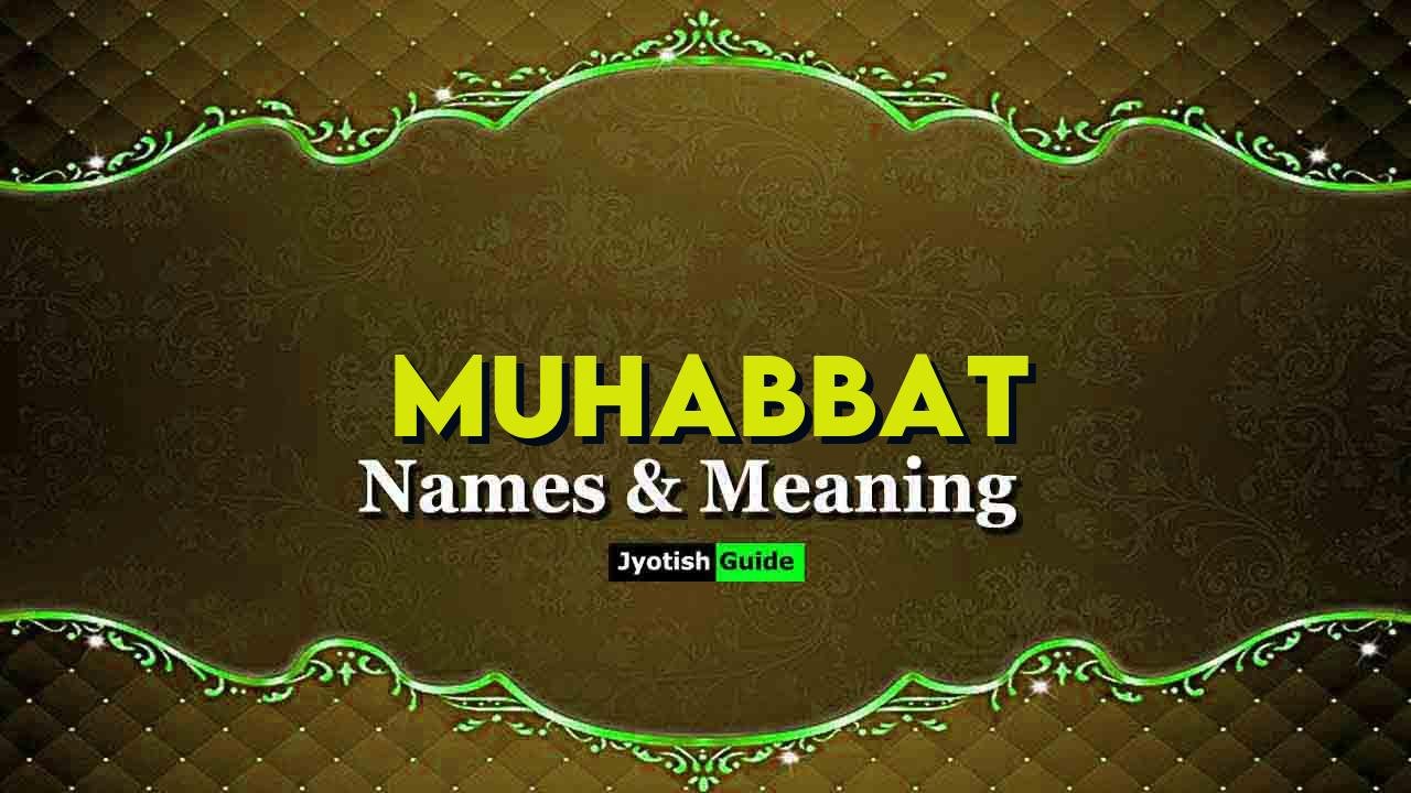 muhabbat name meaning