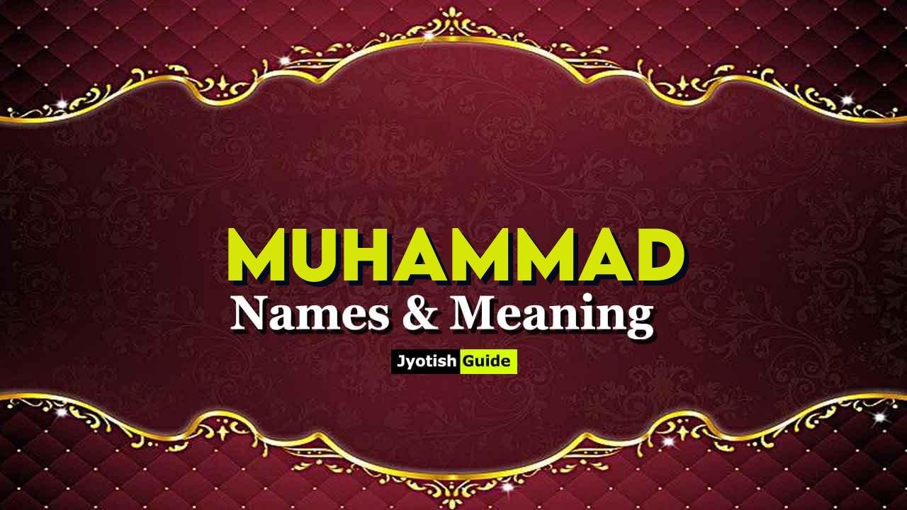 muhammad name meaning