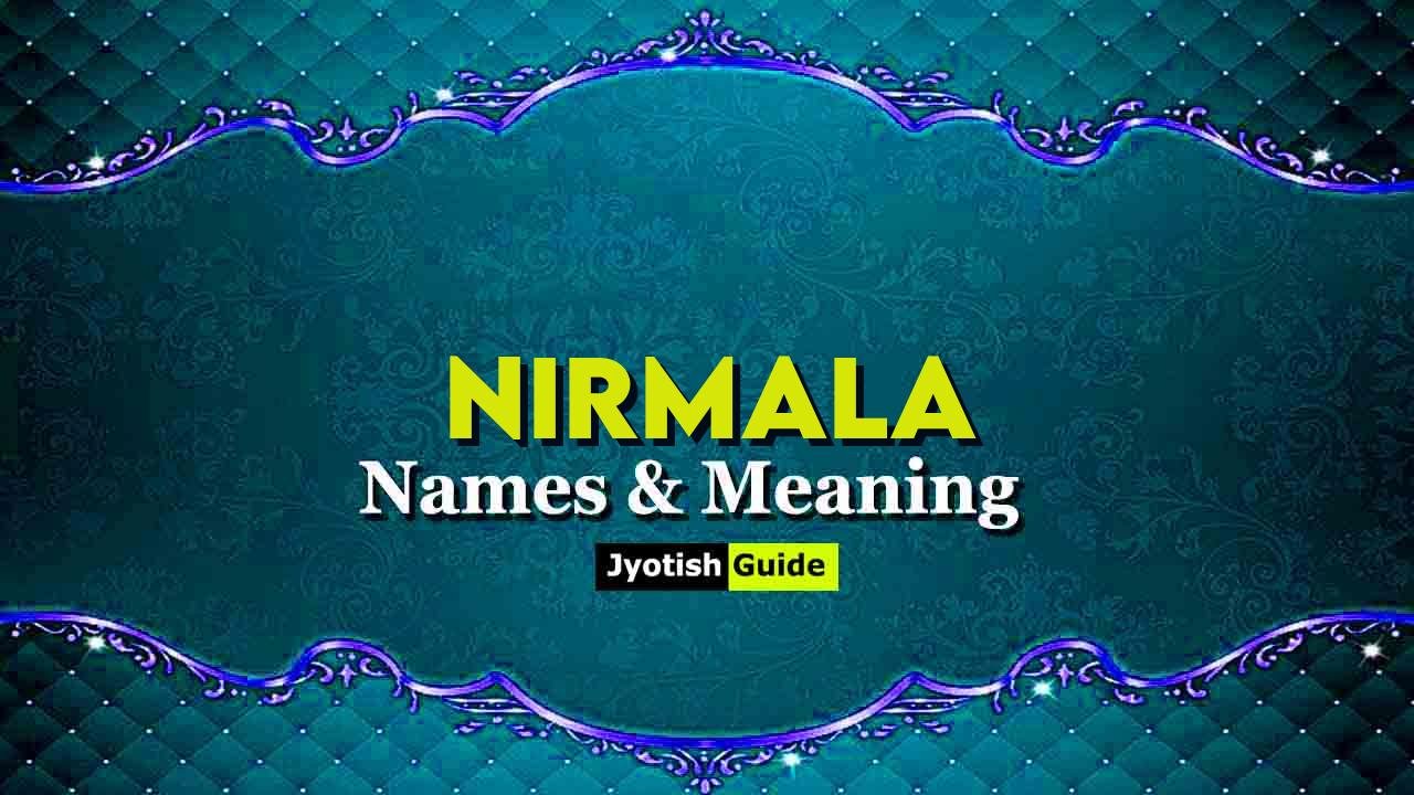 nirmala name meaning