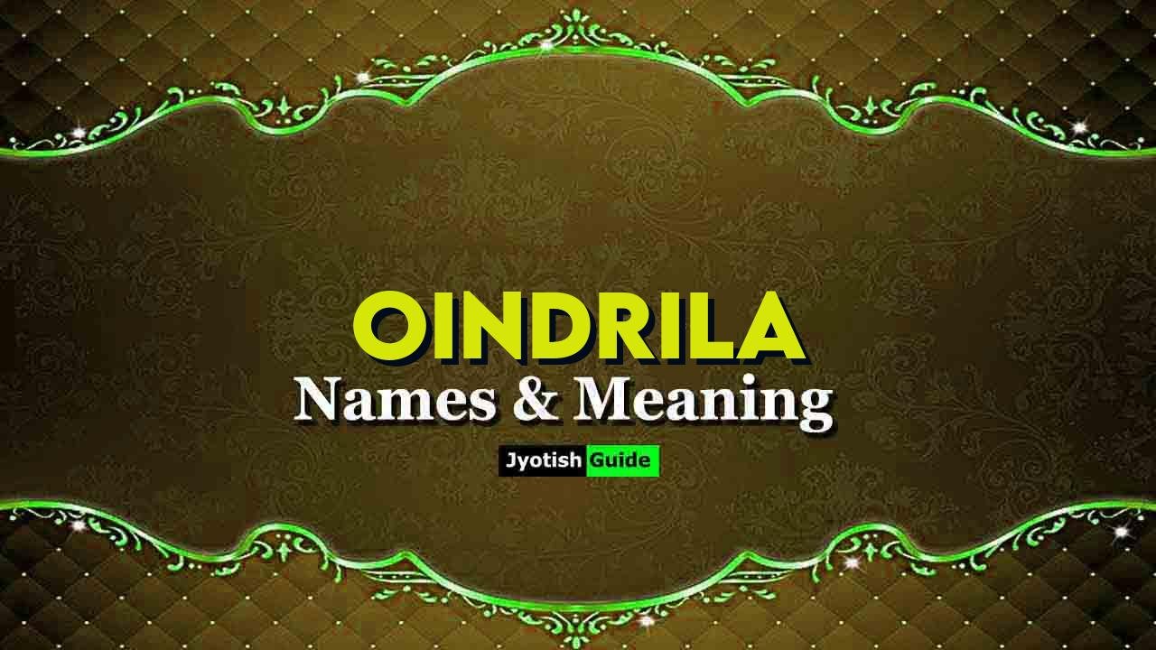 oindrila name meaning