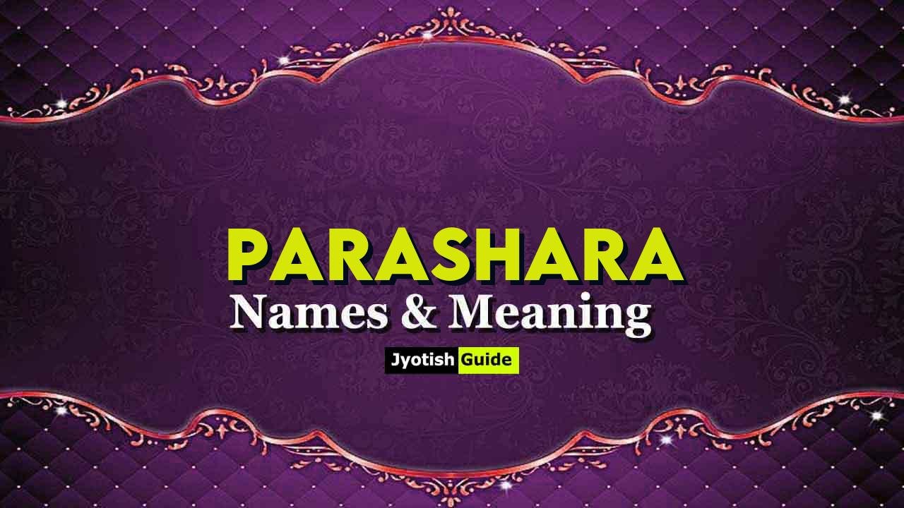 parashara name meaning