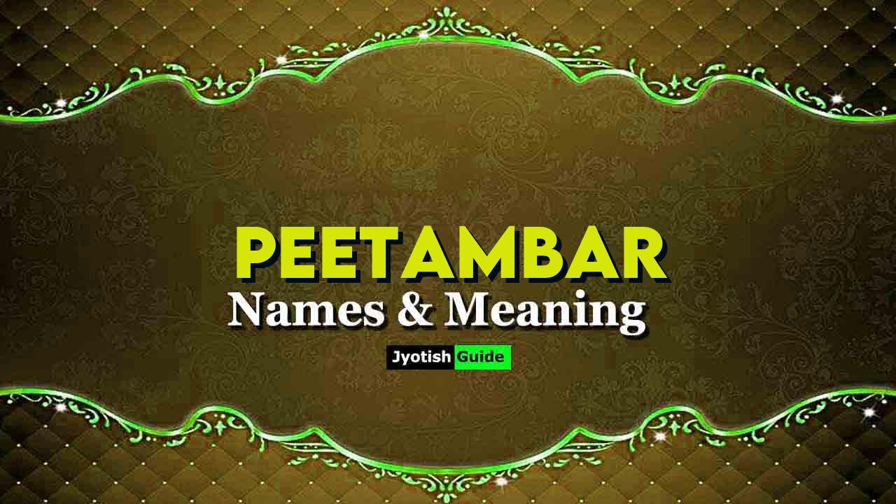 peetambar name meaning