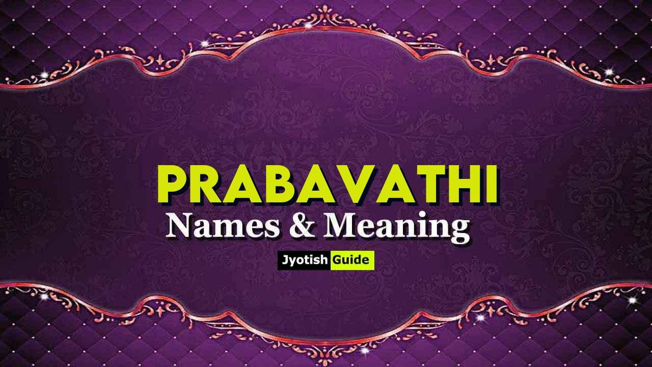 prabavathi name meaning