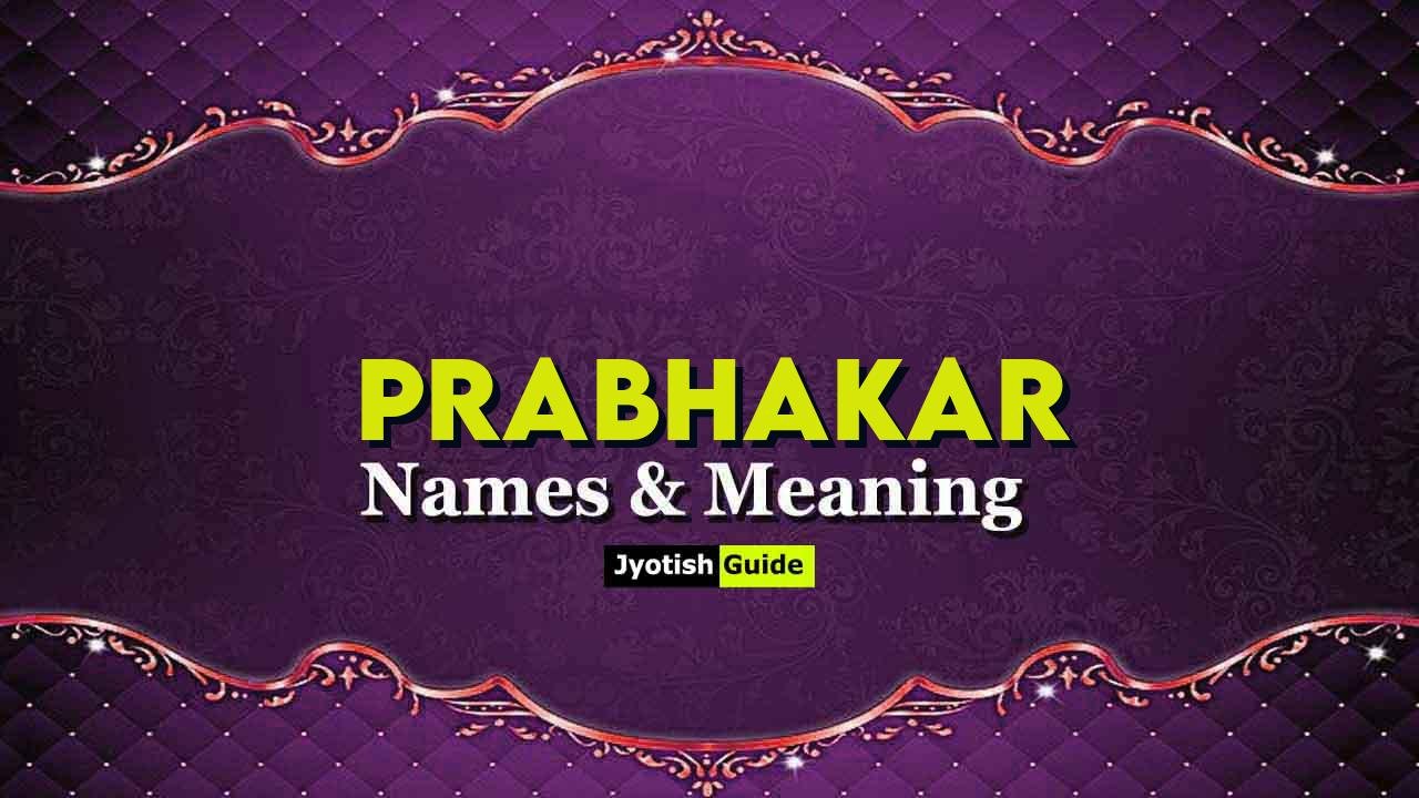 prabhakar name meaning