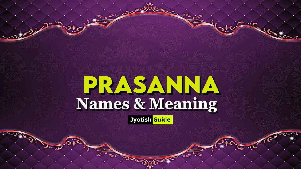 prasanna name meaning