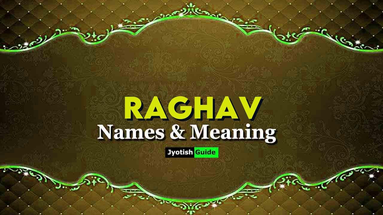 raghav name meaning