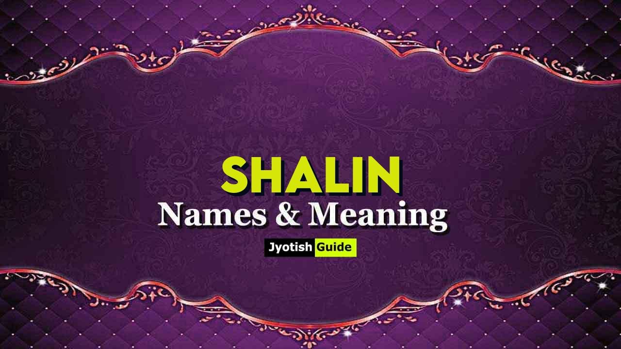 shalin name meaning