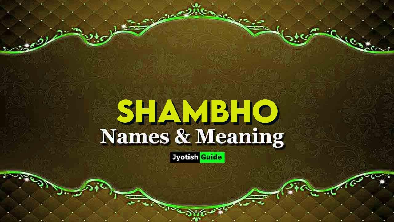 shambho name meaning