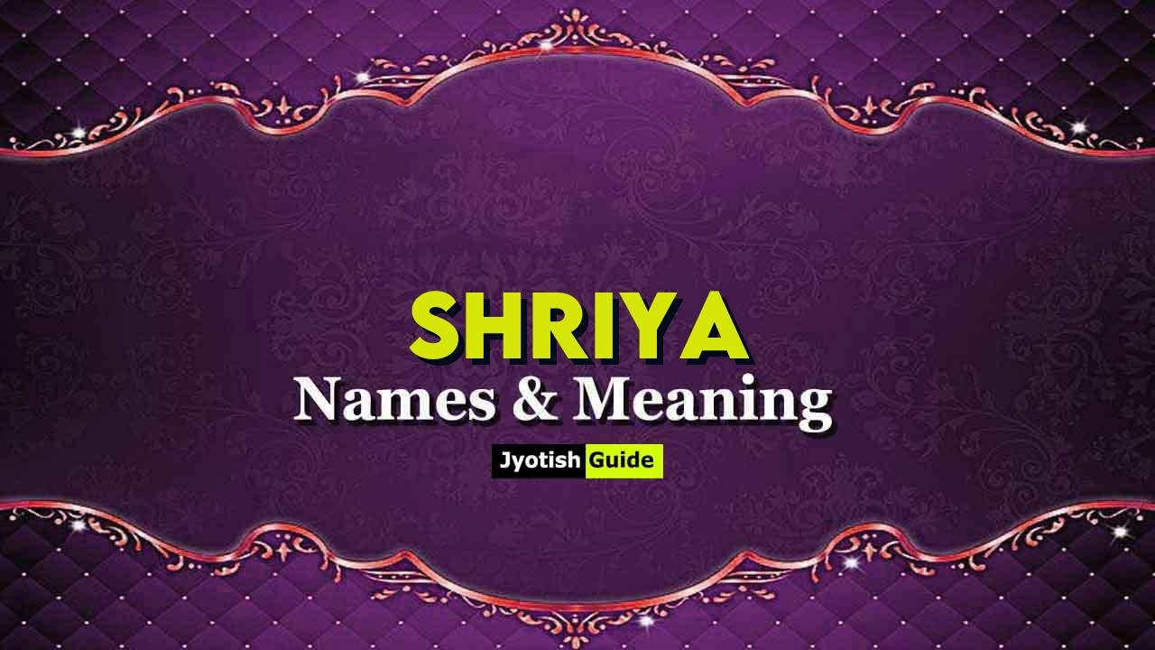 shriya name meaning