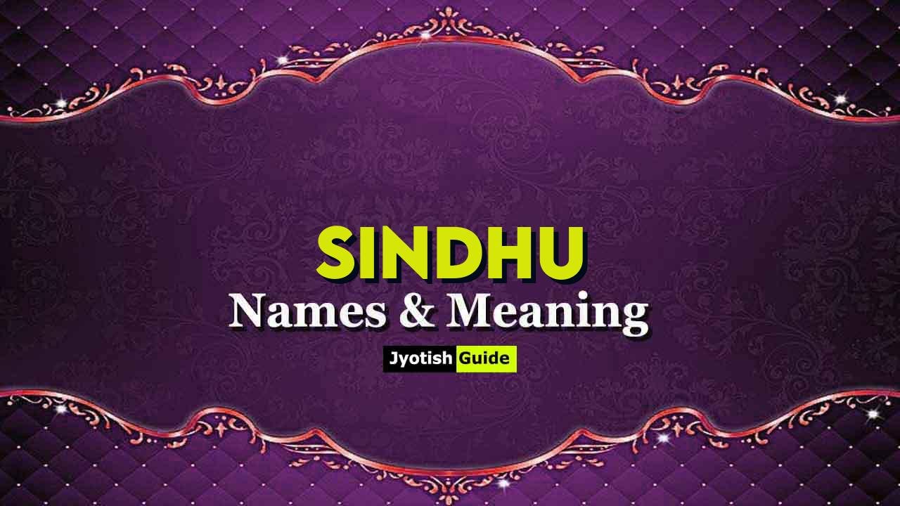 sindhu name meaning