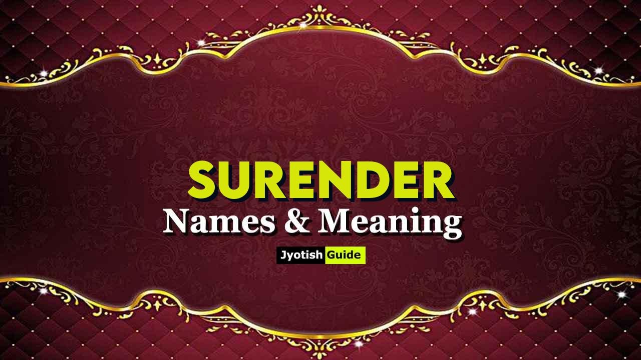 surender name meaning