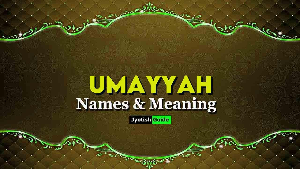 umayyah name meaning