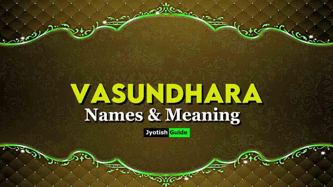 vasundhara name meaning