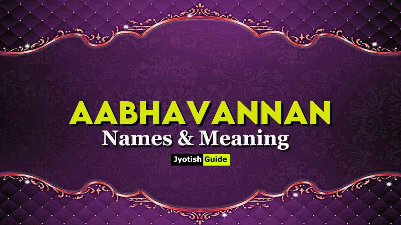 aabhavannan name meaning