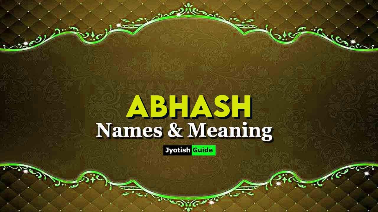 abhash name meaning