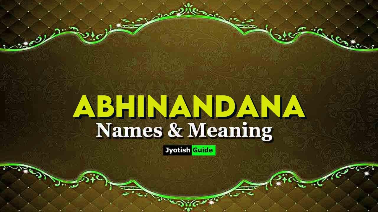 abhinandana name meaning