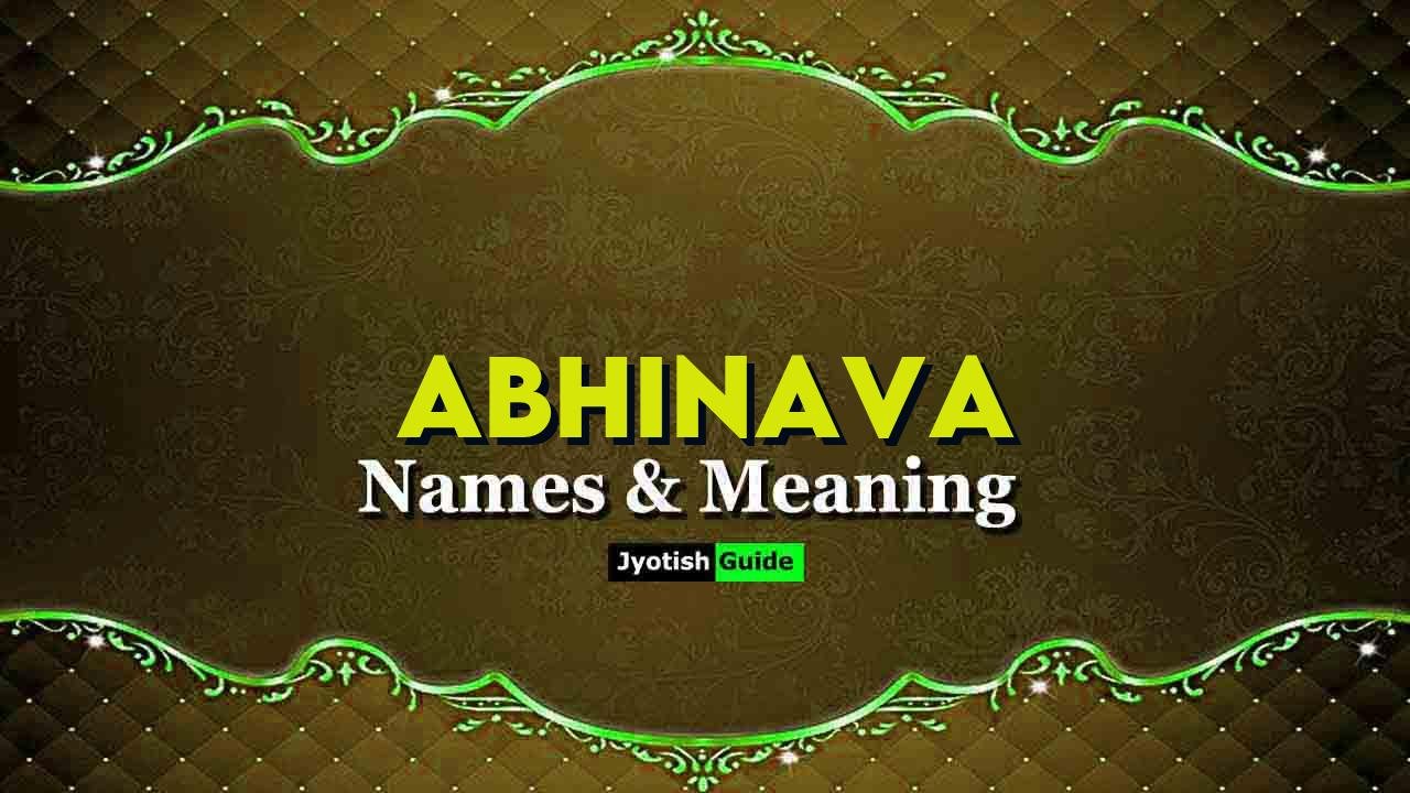 abhinava name meaning