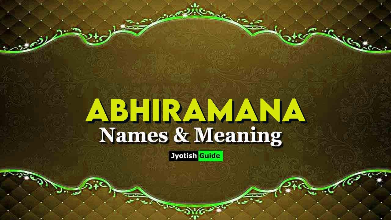 abhiramana name meaning