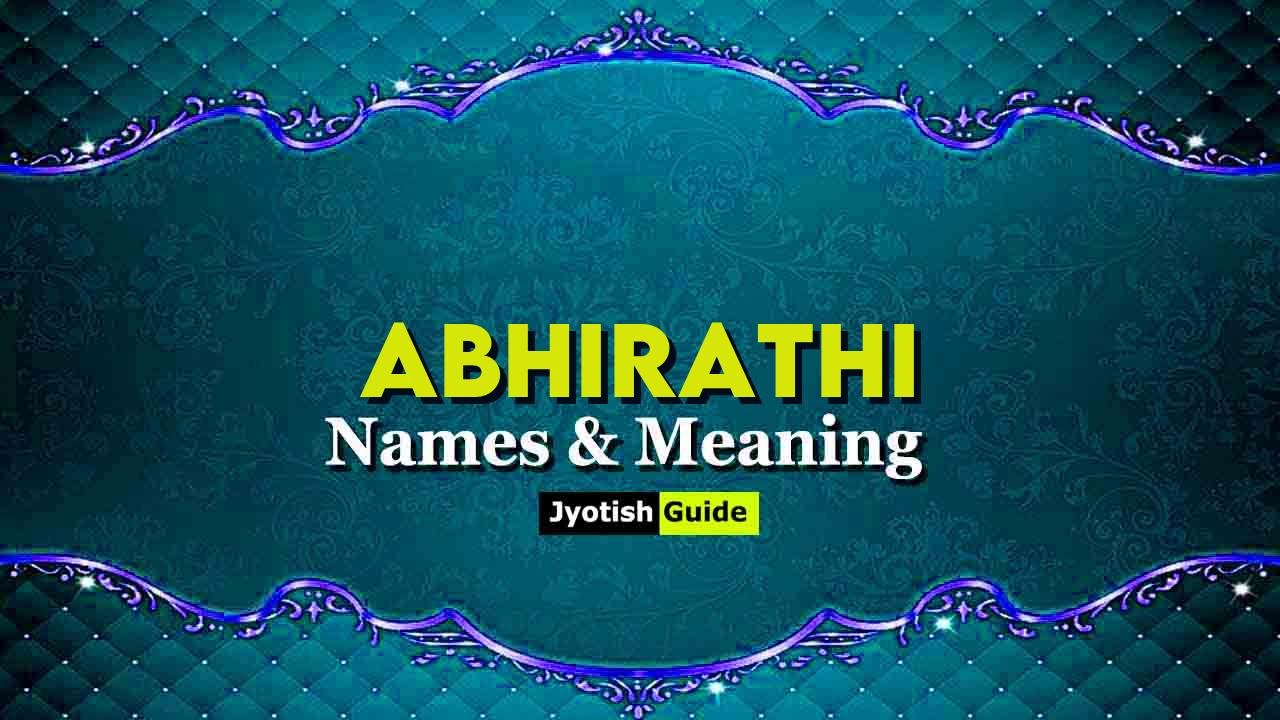 abhirathi name meaning