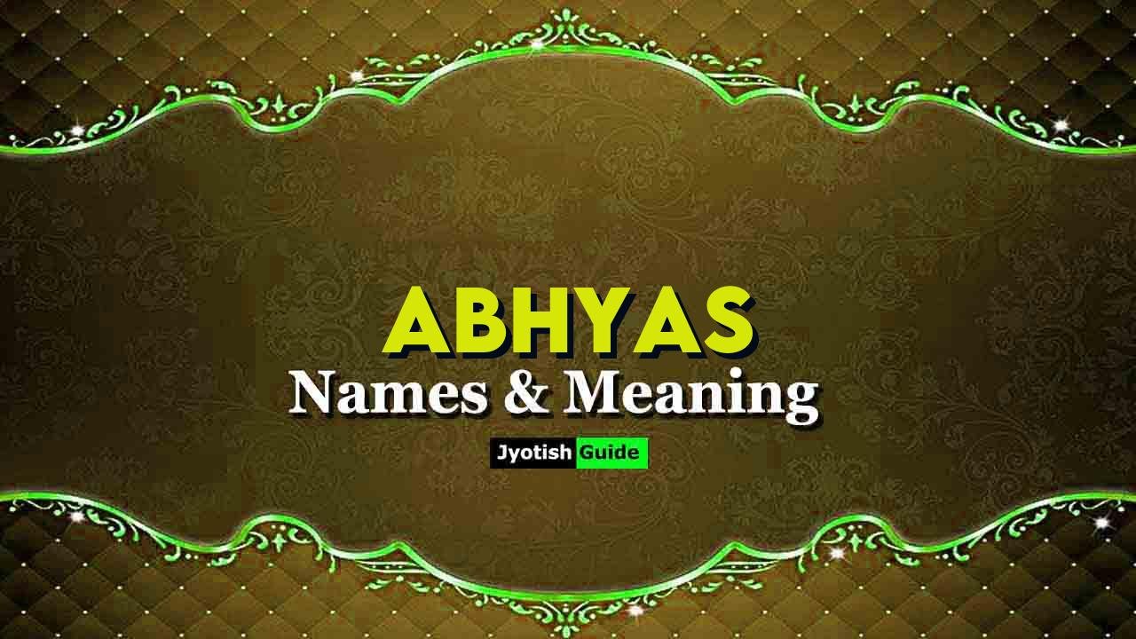 abhyas name meaning