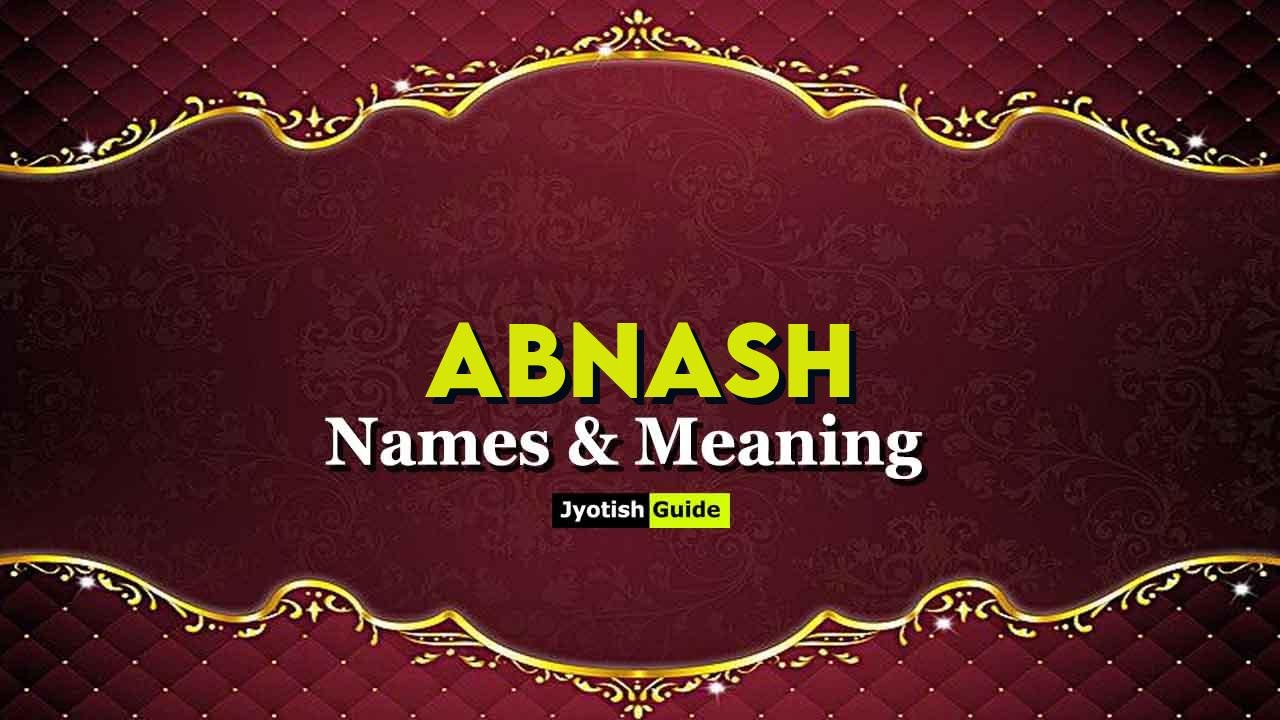 abnash name meaning