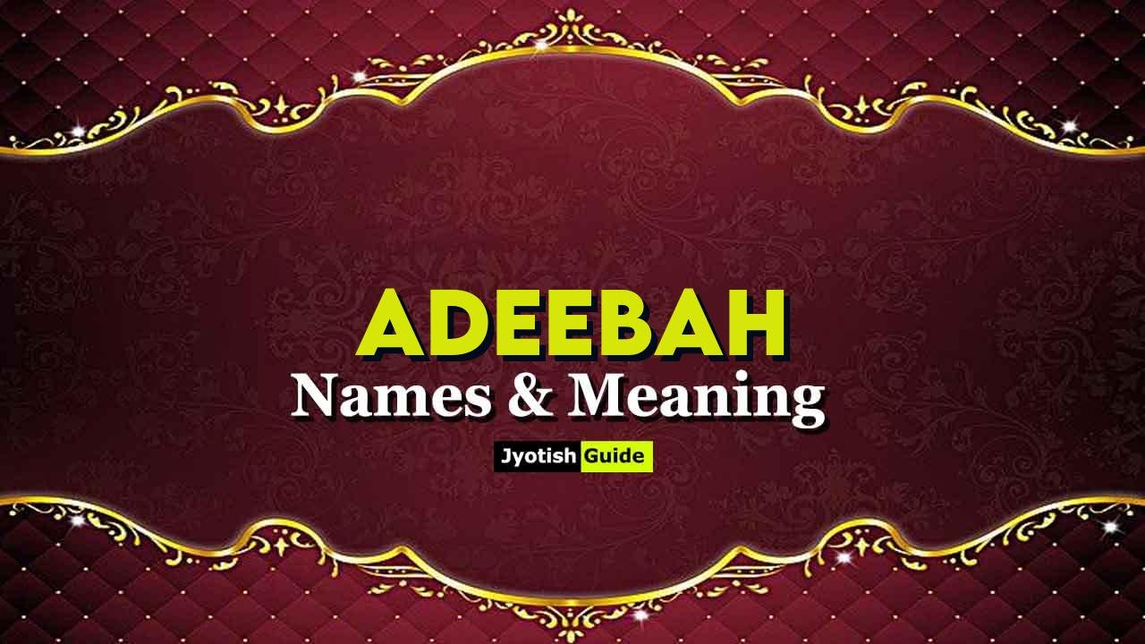 adeebah name meaning