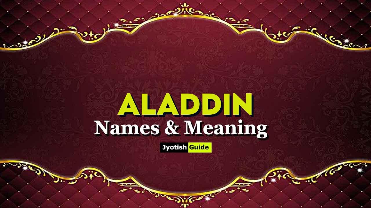 aladdin name meaning