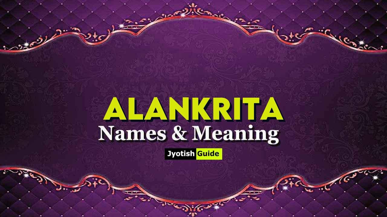 alankrita name meaning