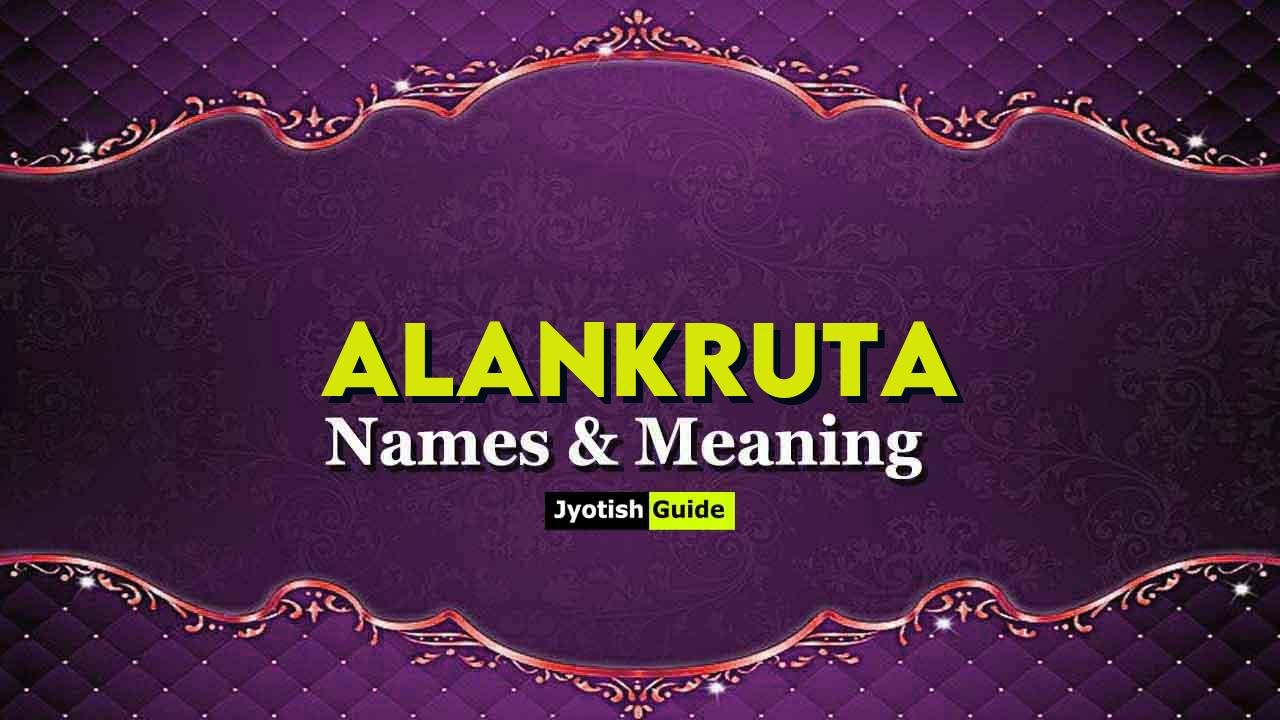 alankruta name meaning