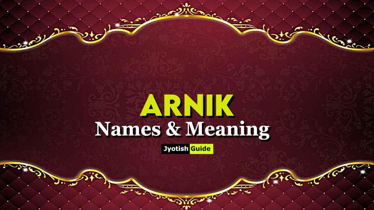 arnik name meaning