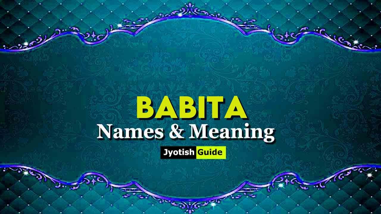 What Is Meaning Of Babita