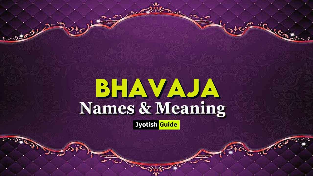 bhavaja name meaning