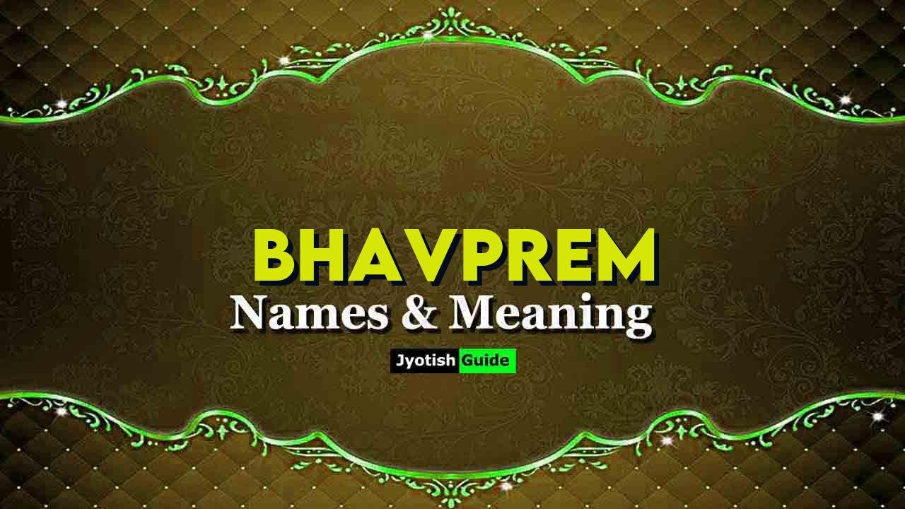 bhavprem name meaning