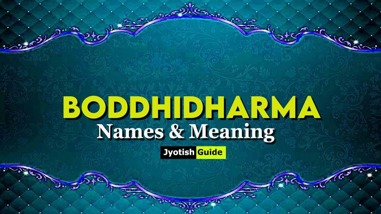 boddhidharma name meaning