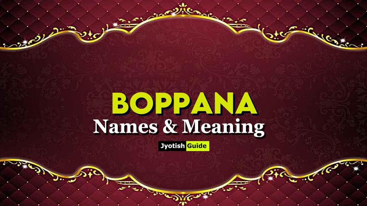 boppana name meaning