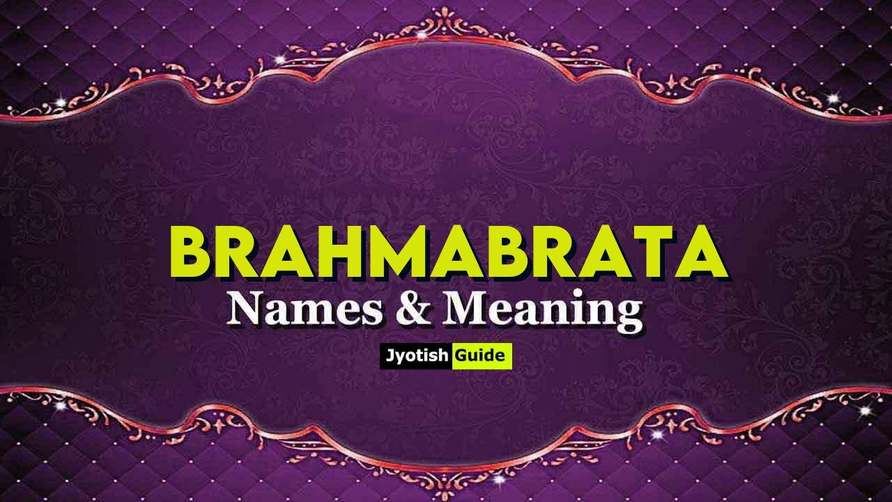 brahmabrata name meaning