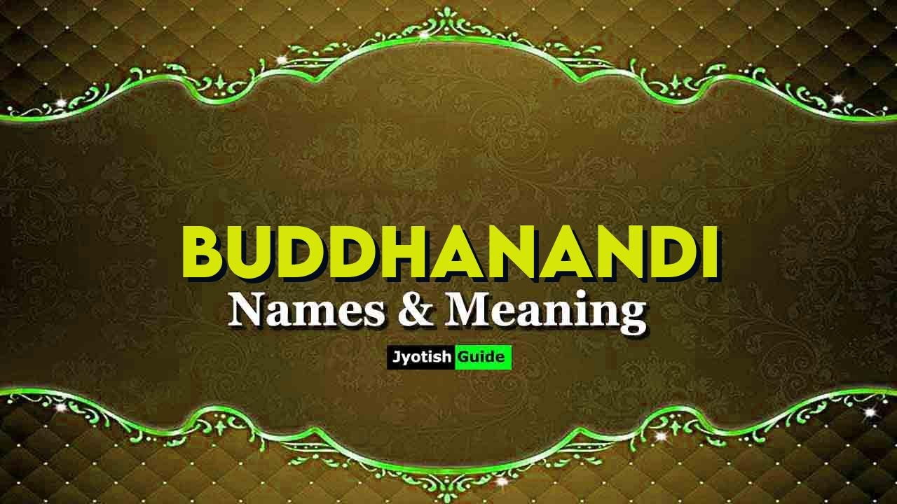 buddhanandi name meaning