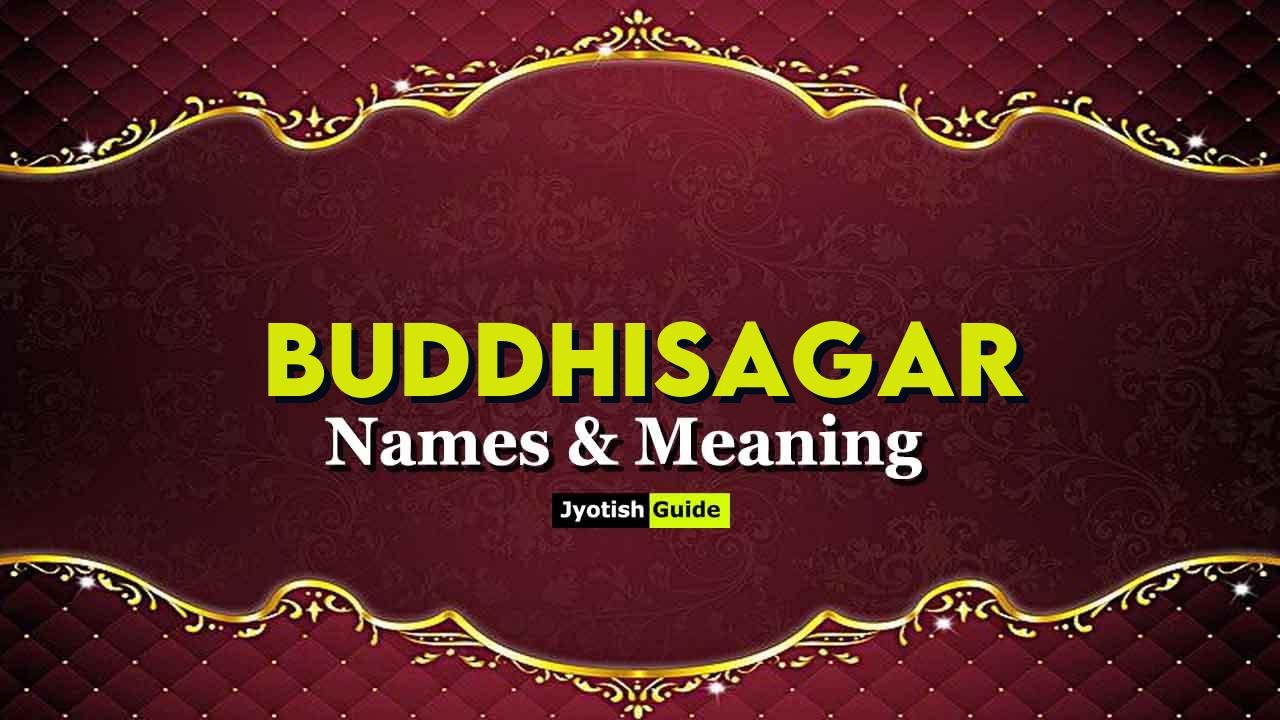 buddhisagar name meaning