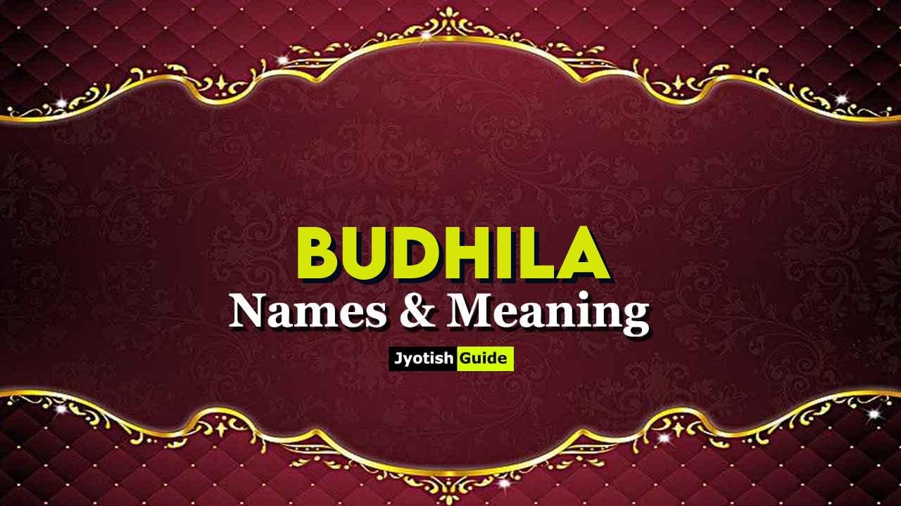 budhila name meaning