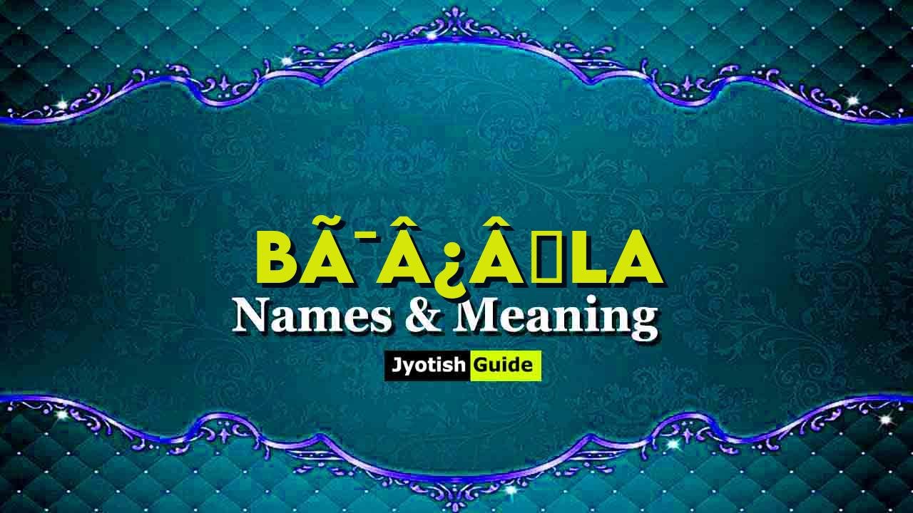 bÃ¯Â¿Â½la name meaning