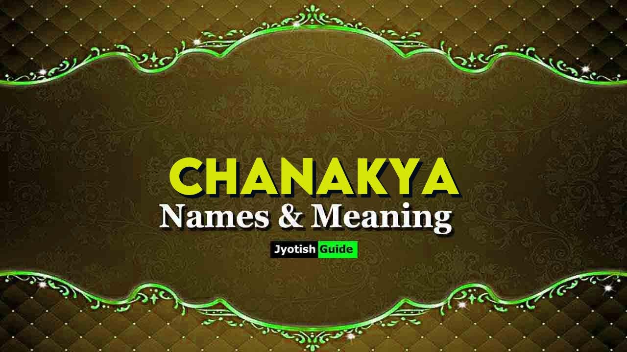 chanakya name meaning